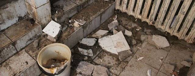 Туалетная комната в доме № 5 по улице Спортивной. Орск, 25.02.2019