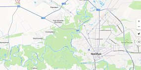 Перекрытый участок на Яндекс. Карты