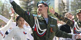 Участник «Вальса Победы» в Орске