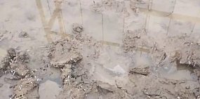 Утечка воды в совхозе «Строитель» в Орске, фото: скрин видео с тг-чата Евгения Солнцева