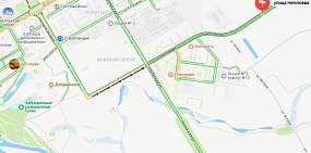 Пробка из-за ДТП. Источник: Яндекс.карты