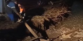Работы на водоводе в Оренбурге