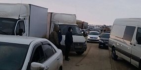 На российско-казахстанской границе снова была пробка