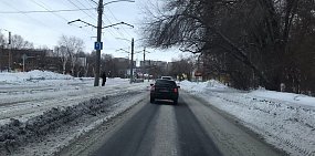Как выглядят дороги Орска после прошедшего ночью снегопада и сильной метели