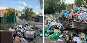Обстановка на контейнерной площадке. Источник: Читатели Урал56.Ру