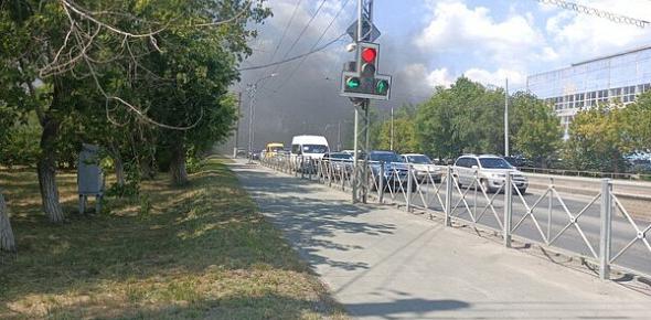 Дым в районе пожара