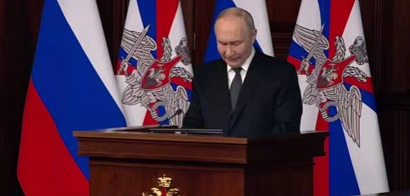 Выступление Владимира Путина. Источник: Кремль. Новости