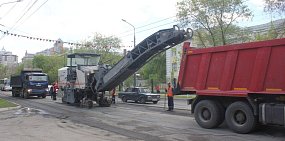 Ремонт дороги на Маршала Жукова. Оренбург, 12.05.2017