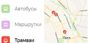 Схема движения общественного транспорта в Орске. Источник: Яндекс.карты