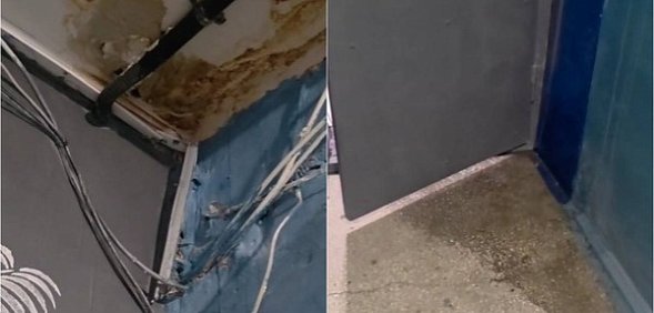 Последствия протекающей крыши. Источник: Местные жители