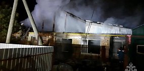 Ночью на пожаре под Оренбургом спасли 4 человек, в том числе 7-летнего ребенка