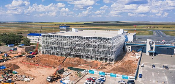 Новый терминал в аэропорту Оренбурга продолжает строить старый подрядчик, несмотря на процедуру банкротства