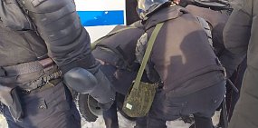 Задержание на площади Васнецова в Орске, 23.01.2021