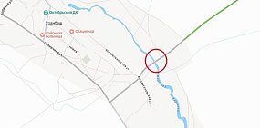 Перекрытый участок дороги. Источник: Яндекс.карты