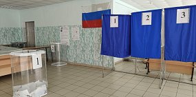 На избирательном участке в Оренбурге