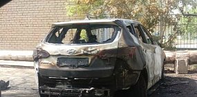 В Орске сгорел автомобиль