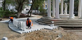 Работы в сквере имени Ленина Оренбурга выполнены на 50%