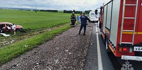 На месте ДТП. Источник: МЧС России по Оренбургской области