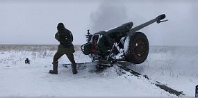 Мобилизованные разведчики отработали корректировку огня артиллерии под Оренбургом. Фото: Минобороны РФ