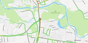 Пробки в Оренбурге. Источник: Яндекс.карты