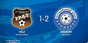 ФК «Оренбург» в гостях обыграл ФК «Урал»: счет матча – 1:2