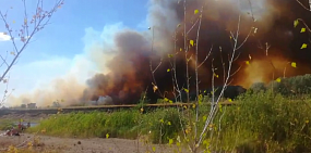 «Уральская Сталь» помогала тушить степные пожары 