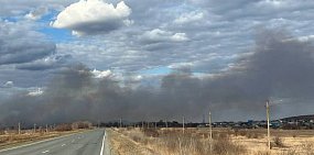 Из-за пожаров и сильного ветра в Кувандыке введен режим повышенной готовности 