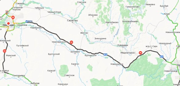 Метель парализовала дороги Оренбургской области: список перекрытых дорог на 11:00