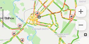 Пробки в Оренбурге. Фото: Яндекс.Карты 