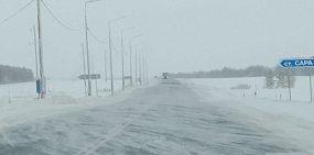 На трассе Оренбург – Орск сегодня метет, погода ухудшается