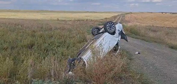 ДТП в Новоорском районе. Стоп-кадр из видео УМВД 