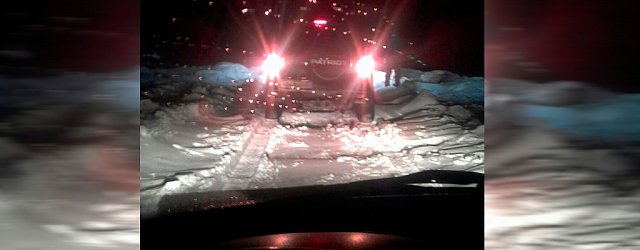 Фото, сделанное в «пробке», образовавшейся на дороге утром 9 марта
