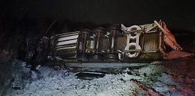 На месте аварии. Фото УМВД по Оренбургской области