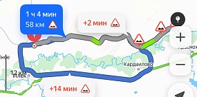 Перекрытый участок на Яндекс.Карты