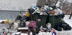 Переполненные мусорные баки в Оренбургской области. Фото из архива