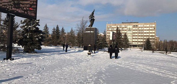 23 января на Комсомольской площади в Орске 