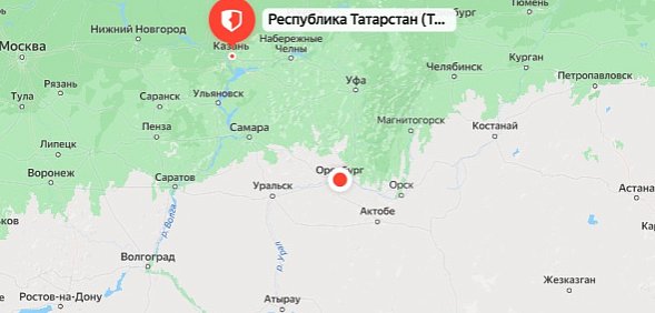 Татарстан. Источник: Яндекс.карты