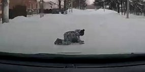 Момент падения. Источник: Стоп-кадр из видео полиции Бугуруслана