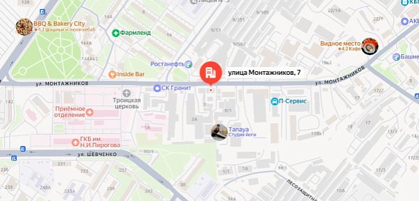 В районе обвала грунта. Источник: Яндекс.карты