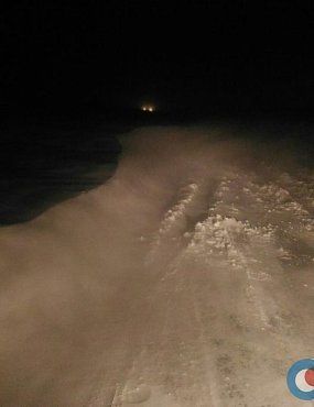 В Орске замело участок дороги от поселка Мостострой в сторону Оренбурга 