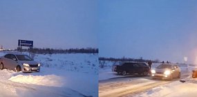 На трассе Орск-Новотроицк в ДТП попали сразу 8 автомобилей и трактор. Видео 