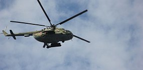 Во время матча «Оренбург – Локомотив» над стадионом «Газовик» пролетели 20 военных вертолетов
