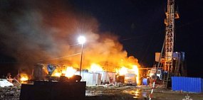 Пожар в Новосергиевском районе, фото МЧС по области