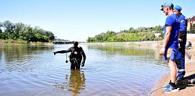 В Оренбурге начали обследовать дно Урала в районе Центрального городского пляжа