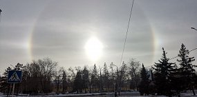 Жители Оренбурга снова наблюдали зимнюю радугу