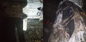 Сгоревший автомобиль. Фото: УМВД России по Оренбургской области 