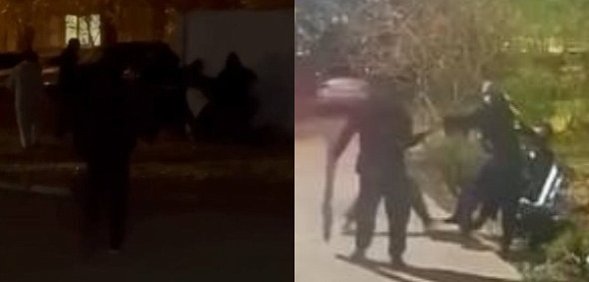 Драка и пострадавшие. Источник: Стоп-кадр из видео очевидцев 