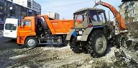 За февраль из Орска вывезли более 15 тысяч кубометров снега