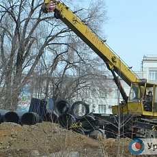Строительство водовода в Орске, 21.03.2015