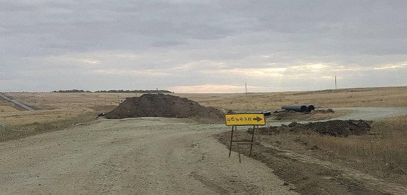 В Оренбургской области продолжается ремонт дороги Сара - Акъяр